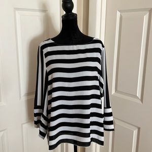 Counterparts, women’s, L, striped blouse. Wide flowing sleeves. NWT.